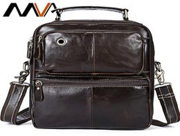 MVA Messenger Bag Mens Genuine Leather Crossbody Bags for Men Vintage Mens Bags Leather Man Handletop Shoulder Handbags 89514623166460631