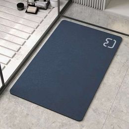 Floor Mat Bathroom Minimalist Household Water Absorbing and Quick Drying Foot Door Toilet Anti Slip Solid Colour Can Be Cut