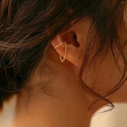 Backs Earrings Korean Fashion Chain Tassel Ear Clip For Women Vintage Jewellery Cuffs Without Hole Single Fake Pendientes