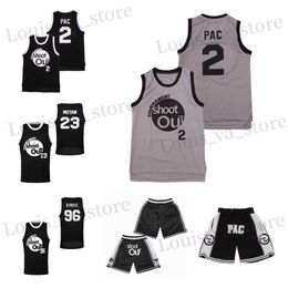 Men's T-Shirts Basketball Jerseys shorts Tournament Shoot Out Birdmen 2 PAC 23 MOTAW 96 BIRDIE Sewing Embroidery Sports Outdoor Black Grey New T240408