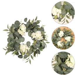 Decorative Flowers Eucalyptus Leaf Garland Spring Front Door Wreath Wedding Household Plastic Wall Hanging