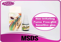 Environment 15ml Eyelash Glue 15 to 20 seconds dry Good Quality Black False sensitive Glue No Odor Eyelashes Glue NO smell2621046