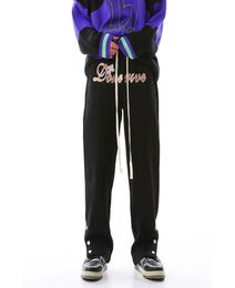 Front Letter Embroidery Joggers Men039s Plus Size Pants Sweatpants Drawstring Baggy Casual Trousers7381238