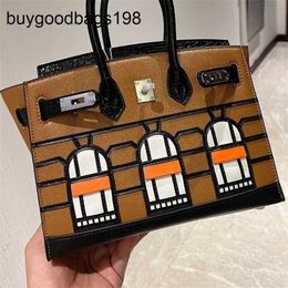 Tote Bag Designer Bags Handbags Handmade Yi Jin Yuan Spring and Summer New French Daytime Snow House Litchi Pattern Buckle Leather Womens Handbag