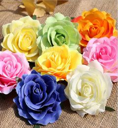 rose heads artificial flowers rose plastic flowers fake flowers head high quality silk flowers WF0084044396