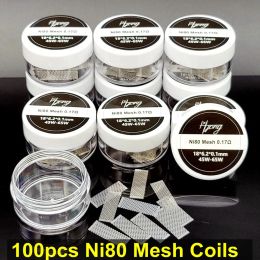 Accessories 100pcs Hong Ni80 Mesh Coil Rebuild A1 Coils For Zeus X Mesh/ Profile Kylin M Pro Mesh Organic Cotton Wholesale Microphone Access