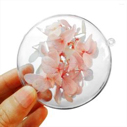 Party Decoration 10 Pcs 7-11cm Plastic Clear Flat Ball Transparent Christmas Spheres Tree Ornaments Balls