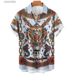 Men's Casual Shirts Japanese mens koi print Hawaiian shirt button beach Aloha shirt mens shirt new 2022 yq240408