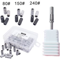 Bits 3mm Mini Zebra Sanding Bands with Mandrel Stainless Steel Nail Drill Bits Mandrel Electric Manicure Accessories Tool