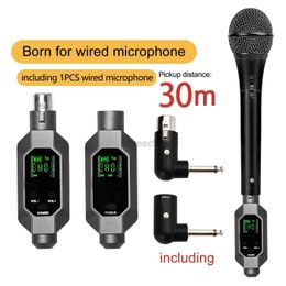 Microphones Wireless Microphone Converter XLR Transmitter and Receiver System for Dynamic Microphone including 1 Wired mic 240408