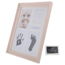 Batteries Newborn Footprint Keepsake Infant Picture Frame Boy Mom Gifts for Boys& Girls Baby Hand Kit Handprint