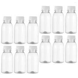 Take Out Containers 12 Pcs Milk Bottle Juice Bottles Drinking Clear Water Outdoor Drinks Convenient Travel The Pet Portable