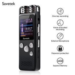 Players Savetek Professional Digital Voice Activated Audio Recorder 8GB 16GB 32GB USB Pen PCM WAV Music Mp3 Player Recording Metal Body