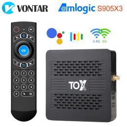 Box TOX1 Amlogic S905X3 Android 9.0 Set Top Box 4GB ROM 32GB Dual Wifi 1000M Support 4K Youtube Dolby Atmos Audio Smart Tv box