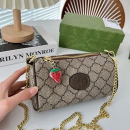 Designer Ophidia Bags Women Girls Chain Mini Shoulder bag MICHAEL KADAR Luxury G Strawberry pendant Crossbody Messenger Wallet Women Phone Coin Bag Small Tote Purse