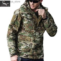 Outdoor Jackets Hoodies M65 Military Tactical Jackets Men Waterproof Windbreaker Jacket Male Hooded Coat Outdoor Fishing/Trekking Hiking Jackets L48