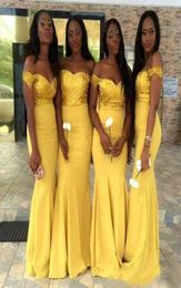 2018 Off Shoulder Bridesmaid Dresses Sequined And Satin Party Gowns Back Zipper Custom Made FloorLength Custom Made Long Evening 5306902