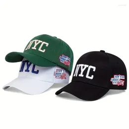 Ball Caps Unisex NYC Embroidery Baseball Spring And Autumn Outdoor Adjustable Casual Hats Sunscreen Hat