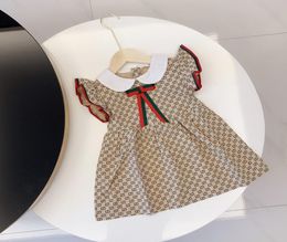 2020 superior quality Baby Girls designer Dress Plaid Dress Heart Print Clothing Fly Sleeve Toddler Kids Dress For Girl Clothes8259146