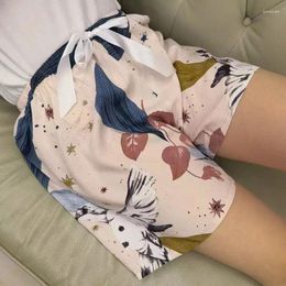 Women's Sleepwear Women Bottoms Casual Loose Wide Leg Shorts Sweatpants Pants Summer Beach Printed Korean Girls Home Clothes Soft