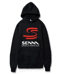 F1 World Ayrton Senna Hoodies Driven to Perfection Racing Car Men Auto Sweatshirt Hoody Free6753179