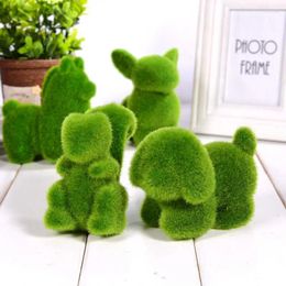 Decorative Flowers Emulate Bonsai Simulation Artificial Dog Sheep Squirrel Fake Green Pot Plants Ornaments Home Decor