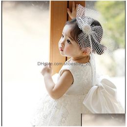 Girls Dresses Infant Baby Girl Dress Beading Sequin Lace Tle Baptism For 1St Year Birthday Party Christening Gown Drop Delivery Kids M Dhnsz