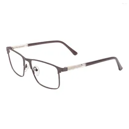 Sunglasses Frames Metal Square Glasses Frame With Spring Hinge For Prescription Lenses