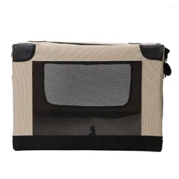 Cat Carriers Pet Carrying Bag Durable Soft Solid Frame Quick Folding Side Dog Crate For Kitten Suitcase Case