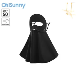 Scarves OhSunny Women Breathable Sun Protection Scarf Anti-UV UPF50 Neck Shoulder Flap Face Cover Wraps For Cycling Shawl