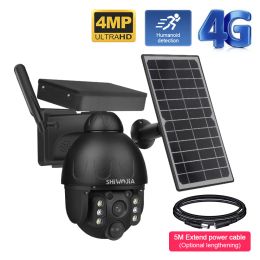 Cameras INQMEGA 4MP 4G Solar Camera Outdoor Waterproof Solar Charging Security Cam Super HD Cam