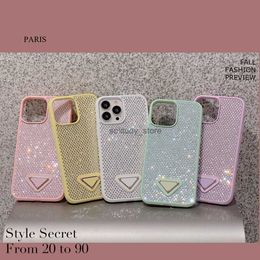 Cell Phone Cases Luxury Glitter For Iphone 15 14 Pro Max i 13 11 XS XSmax XR Plus Fashion Designer Bling Sparkling Rhinestone Candy TPU Diamond Q240408