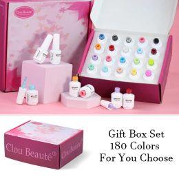 Gel Clou Beaute Gift Box Nail Gel 20pcs Gel Nail Polish Set Macaron Summer Neon Colors Semi Permanent Gel Hybrid Varnish