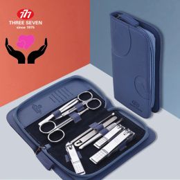 Kits THREE SEVEN/777 Starshine Manicure Nail Clippers Kit Professional Pedicure Care Tools Fashion Gifts 9Pcs Set Nail Art Tools