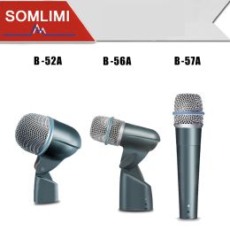 Microphones SOMLIMI Beta52A/Beta56A/Beta57A Drum Microphone Instrument Kick Drum Bass Microphone Metal Drum Microphone Bass Snare Kick Mic