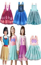 Kids Girl Cartoon Apron Dress 5 Princess Fancy OilProof Bow Strap Lace Dresses Open Back Costume for Toddlers Girls Costume TUTU9031936