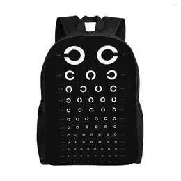 Backpack Ophthalmologist For Men Women Waterproof School College Eye Exam Chart Bag Print Bookbag