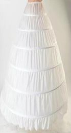 Ball Gown Petticoat Layes White Crinoline Underskirt Bridal Petticoats Wedding Dress Slip 6 Hoop Skirt Crinoline For Quinceanera D8398537