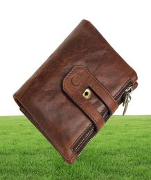 2020 Brand high end Leather Men039s Card Wallet Cowhide Leather Men Wallet Short Coin Purse little Vintage Wallets Brand High Q3241384