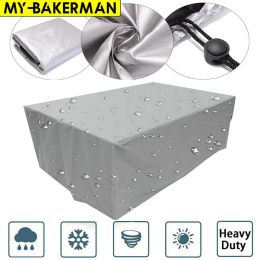 Organisation 55 Sizes Patio Waterproof Cover Outdoor Garden Furniture Covers Rain Snow Chair Covers for Sofa Table Chair Dust Proof Cover