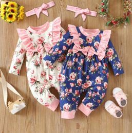 Newborn Clothing Ruffled Baby Girl Romper Autumn Winter Unisex Baby Fashion Boys Girls Clothes Infant Long Sleeve Jumpsuit 018M G8154299