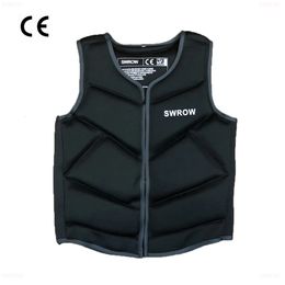 SWROW Life Jacket Fishing Vest Water Sports Kayaking Swimming Surf Drifting Adult Neoprene Safety Rescue Boats 240403