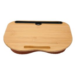 Lapdesks Laptop Desk Bamboo Wood Fits Up to 15.6 Inch Laptop Portable Lap Desk with Pillow Cushion for Working Writing Drawing hot