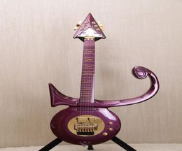 Diamond Series Prince Love Symbol Metallic Purple 2 Electric Guitar Floyd Rose Tremolo Gold Symbol Inlay Dream Guitar By Jerry A9612304