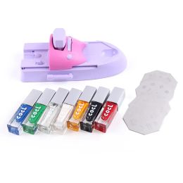 Printers Nail Art Printer Hine Diy Portable Nail Art Stamping Hine Printer Manicure Tools with 6pcs Metal Stamp