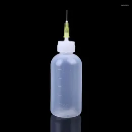 Storage Bottles 1pc 50ml Clear Liquid Bottle For Rosin Solder Paste With 1 Needle 28ED