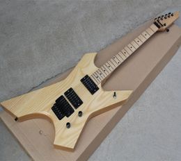 Two Colours Electric Guitar with Floyd RoseAshZebra Wood BodyCan be Customised As Request5047469