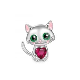925 Sterling Silver 2023 Sea Shell Cat Pendant Diy Bead Fit Original Bracelet Women Charms Jewellery Accessories