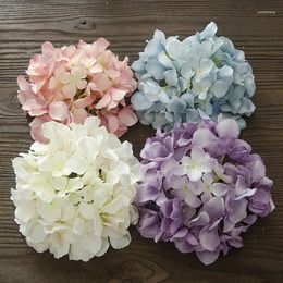 Decorative Flowers 1 PCS Artificial Hydrangea Flower Head Home Decor Wedding Table Room Decoration Gift F734