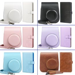 Camera For Fujifilm Instax Mini 11 Camera with Shoulder Strap PU Leather Protective Case Bag Cover + Match Color 96 Pocket 3 Inch Album